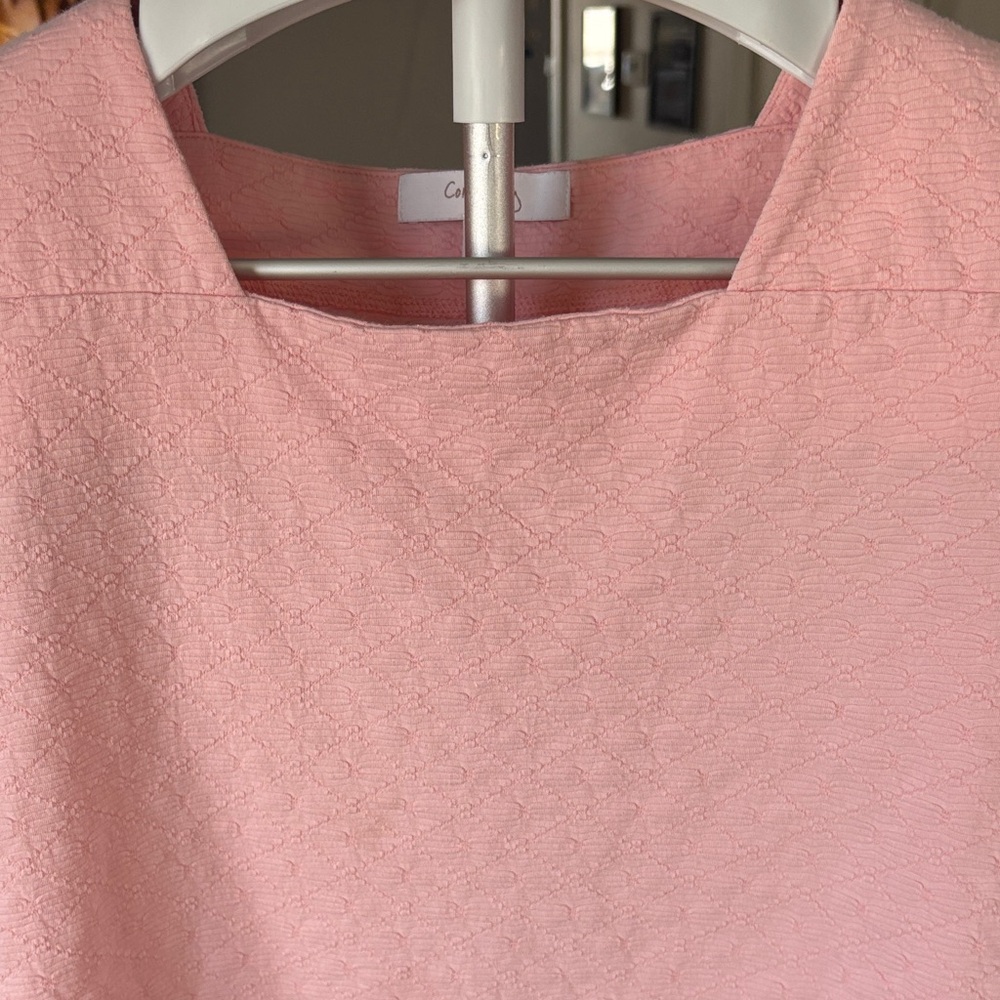 Coral Bay Pink Textured Women's Top SZ PM - Picture 3 of 4